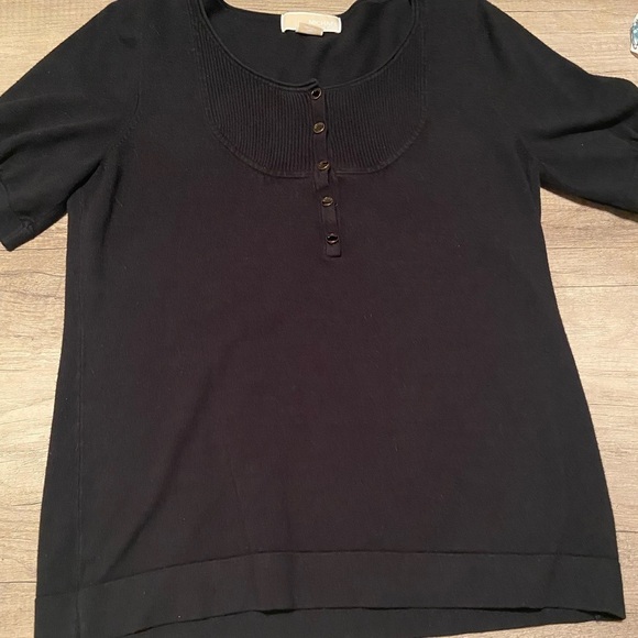 Michael Kors super soft short sleeve sweater black size large T22 - Picture 1 of 5